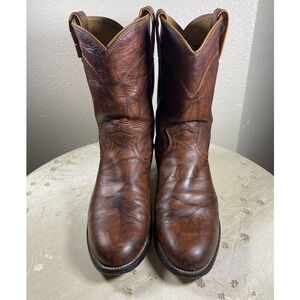 JUSTIN MEN'S CHESTNUT MARBLED DEERLITE ROPER Size 6.5 E 3163